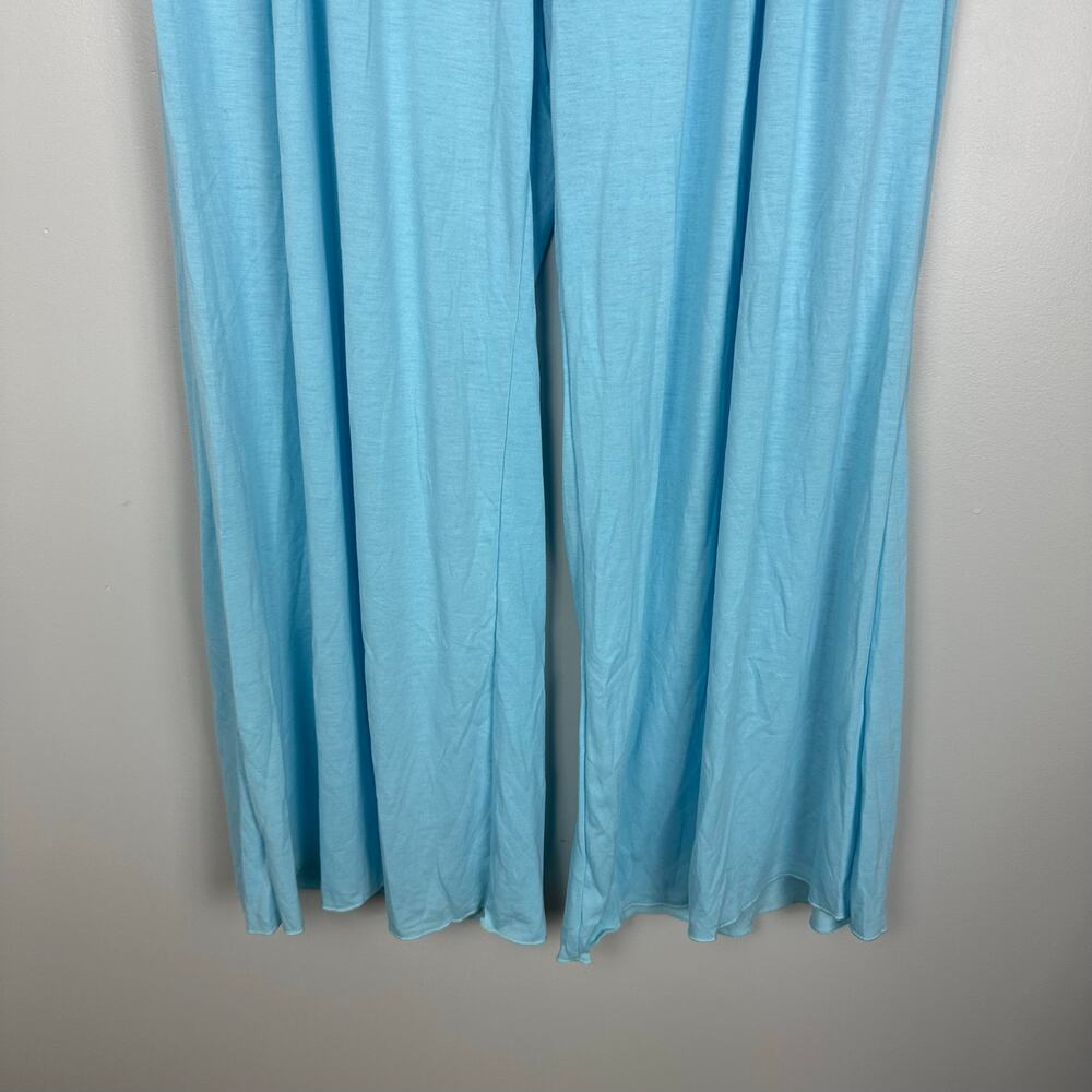 Cupshe Light Blue Pintuck Wide-leg Jersey Pants Medium NWT Boho Casual Vacation - Picture 9 of 13
